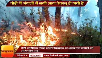 KV Pauri came under influence of forests fire