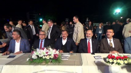 Bakan Eroğlu, sahur vaktinde temel atma törenine katıldı