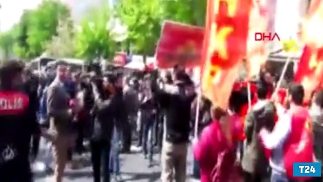 Beşiktaşta	1 Mayıs kutlamalarına polis müdahalesi