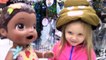 BABY ALIVE goes on a HALLOWEEN CITY tour! The Lilly and Mommy Show! Halloween store. Toy Play