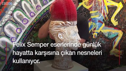 İspanyol sanatçı, kağıttan akışkan heykeller yapıyor