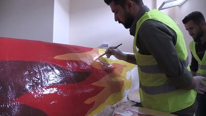 Üniversiteliler Gazze'deki katliama kanolarla dikkati çekti - ERZİNCAN