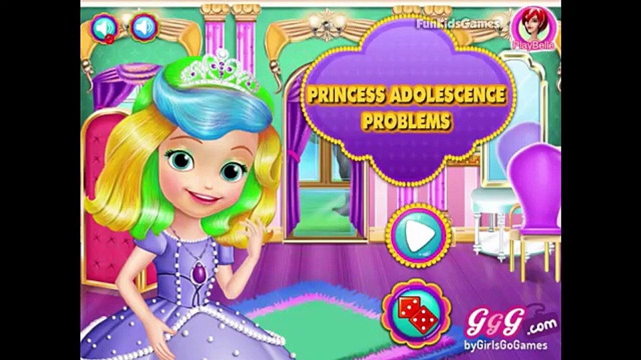 Sofia the First Princess Adolescence Problem - Disney Movie Game for Kids in English