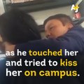 This university student knew her professor would harass her again. So she secretly filmed him touching her.