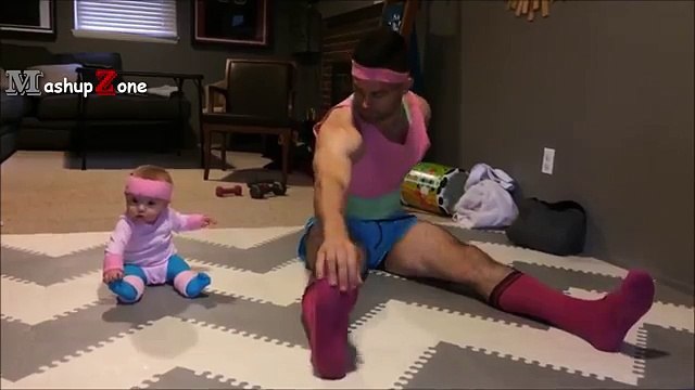 Funny Babies Helping Mom And Dad With Their Workouts [Funny & Cute]