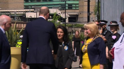 Prince William arrives for Manchester Arena memorial service
