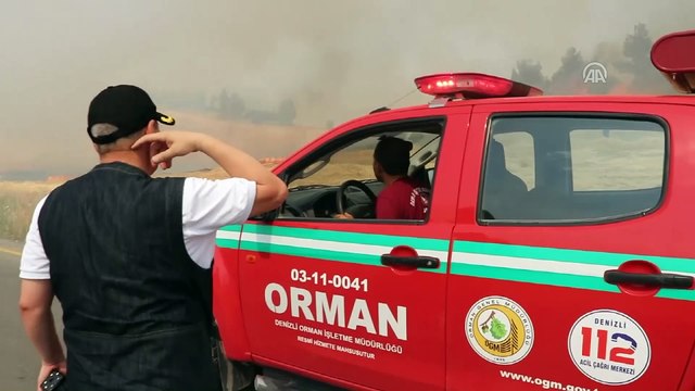 Buğday ekili alanda başlayıp ormanlık alana sıçrayan yangın - DENİZLİ
