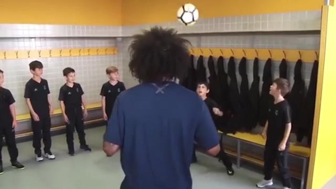 Marcelo joins son's team to complete header challenge