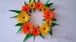 DIY Crafts: Paper Flower Wreath - How to Make Paper Crafts - Home Decor Ideas!