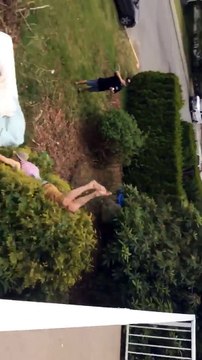 Saut du toit : il atterrit la tête dans la pelouse !