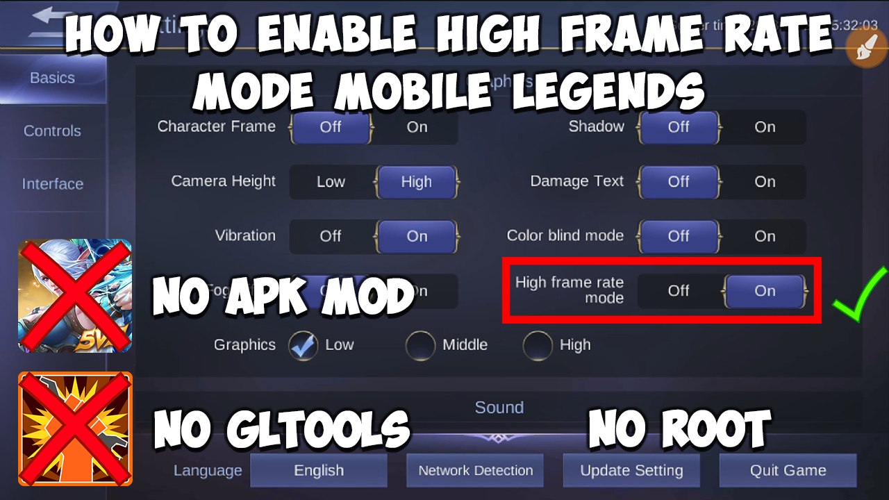 [TUTORIAL] HOW TO ENABLE HIGH FRAME RATE MODE MOBILE LEGENDS I NO ROOT, NO MOD APK