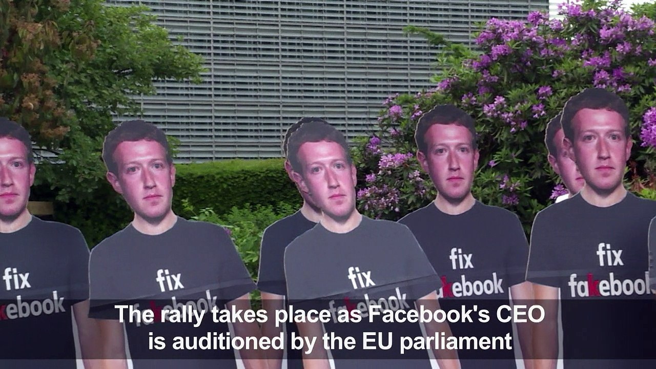 Protest in Brussels to 'fix Facebook'