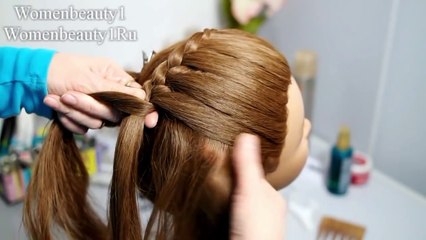 Косы на длинные волосы. Прическа с плетением (2)