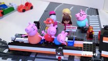 High Speed Lego Train Crash & Horizon Express Dora Alana Peppa Pig Family Caillou Toy Review