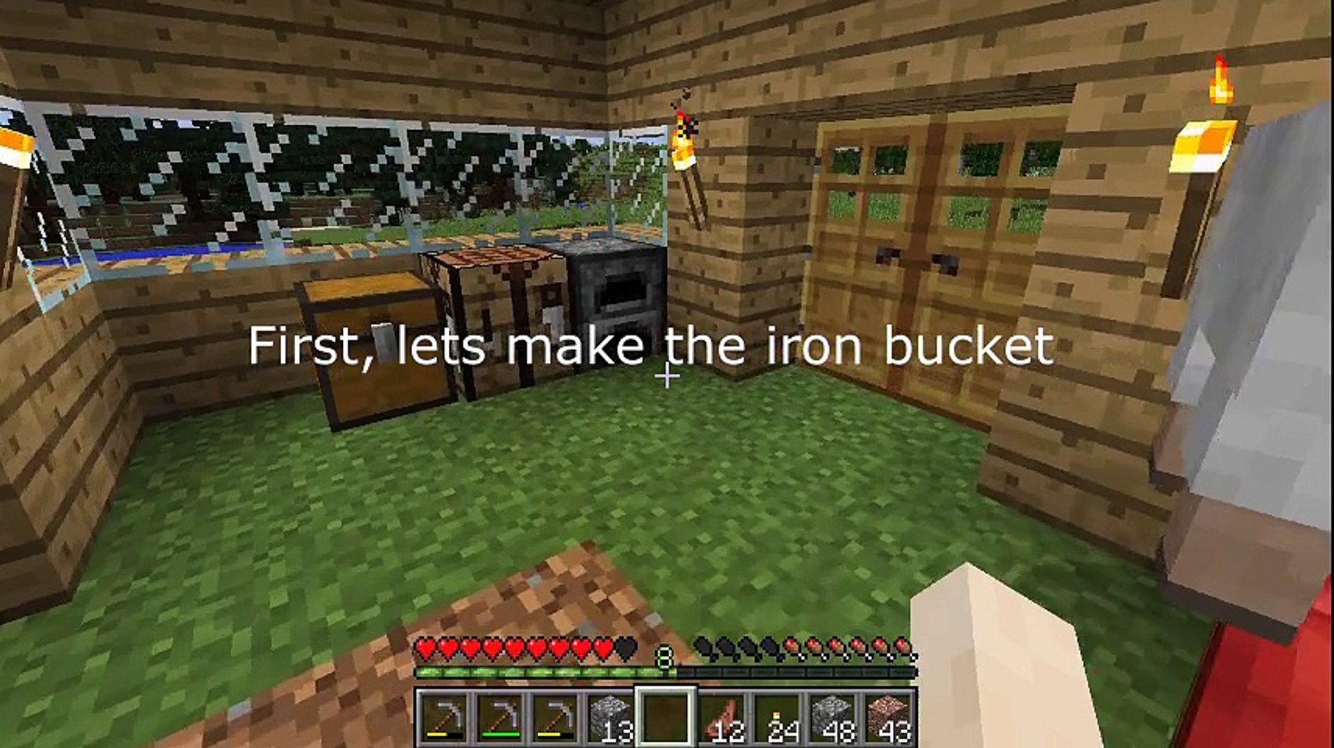 Minecraft - How to make a bucket and use it to power your furnace ...