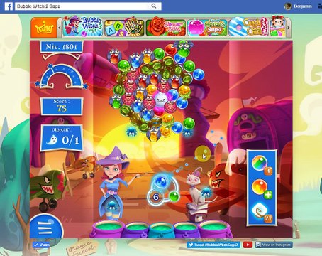 Bubble Witch Saga 2-Level 1801