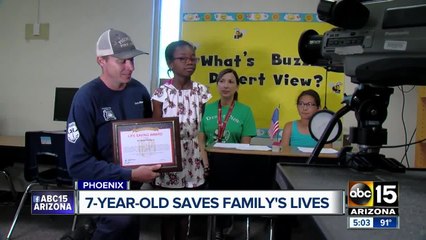 Phoenix girl saves family from house fire days after fire classes