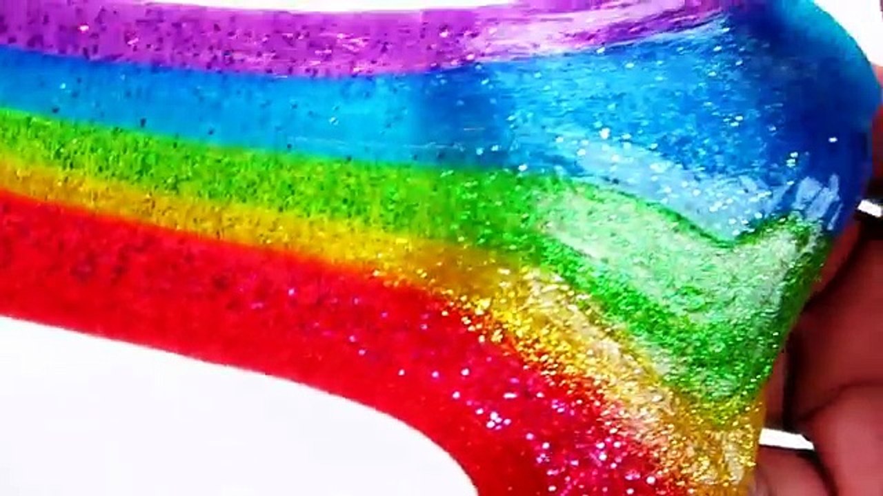 Rainbow Glitter Slime DIY Fun & Easy How to Make Slime - Sparkly Shimmery Slime