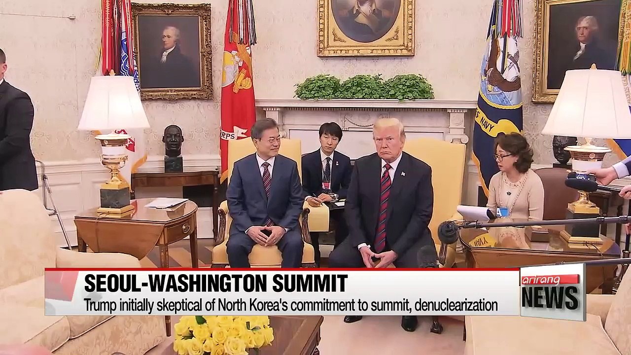 Moon, Trump agree to push for North Korea summit as scheduled