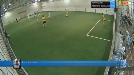 But de Jérôme  (3-3) - FC POKEMON Vs POMPIERS DE CHAUVIGNY - 22/05/18 21:00 - LIGUE 2
