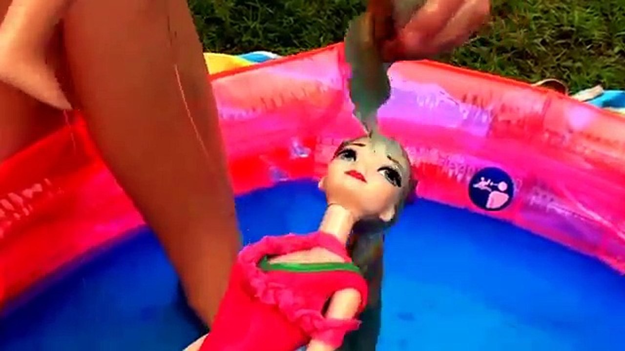 Anna and Elsia Slimed: Slime Baff : Elsya and Annya Slime Baff Pool Fun Toys and Dolls