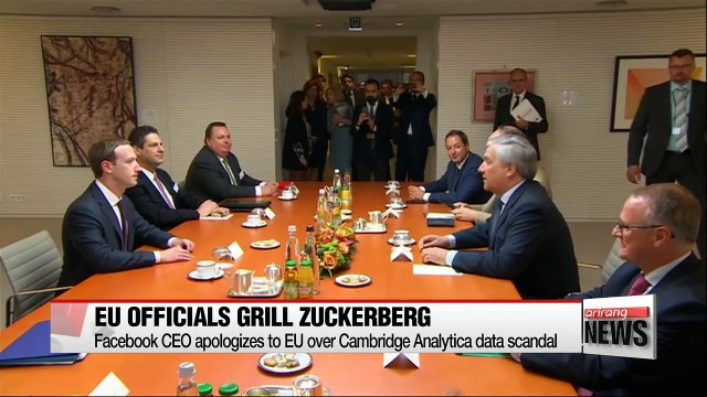 Facebook CEO apologizes to EU lawmakers over Cambridge Analytica data scandal