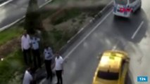 Trafik kazası sonrası levye ve beyzbol sopalı kavga