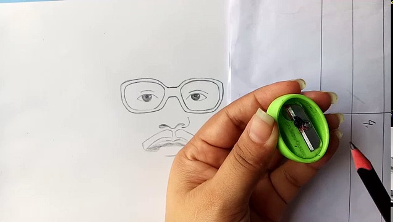 How to draw Bangabandhu Sheikh Mujibur Rahmans picture