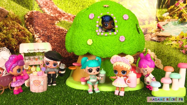 Poupées LOL Histoires Unicorn et Punk Boi Cabane dans la Forêt