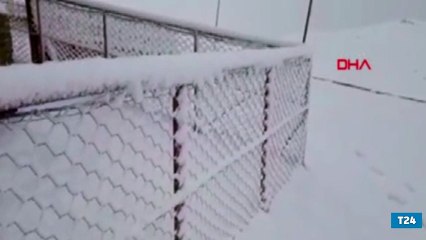 Gümüşhanede mayıs ayında kar sürprizi