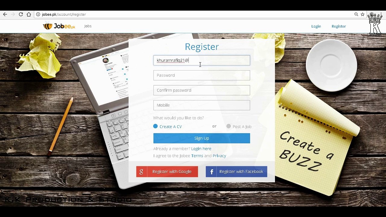 Create Jobee.pk Account & Download FREE Resume