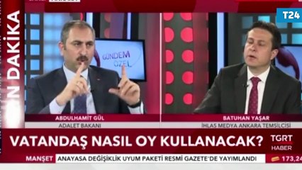 Adalet Bakanı Abdülhamit Gül, oy pusulasını tanıttı