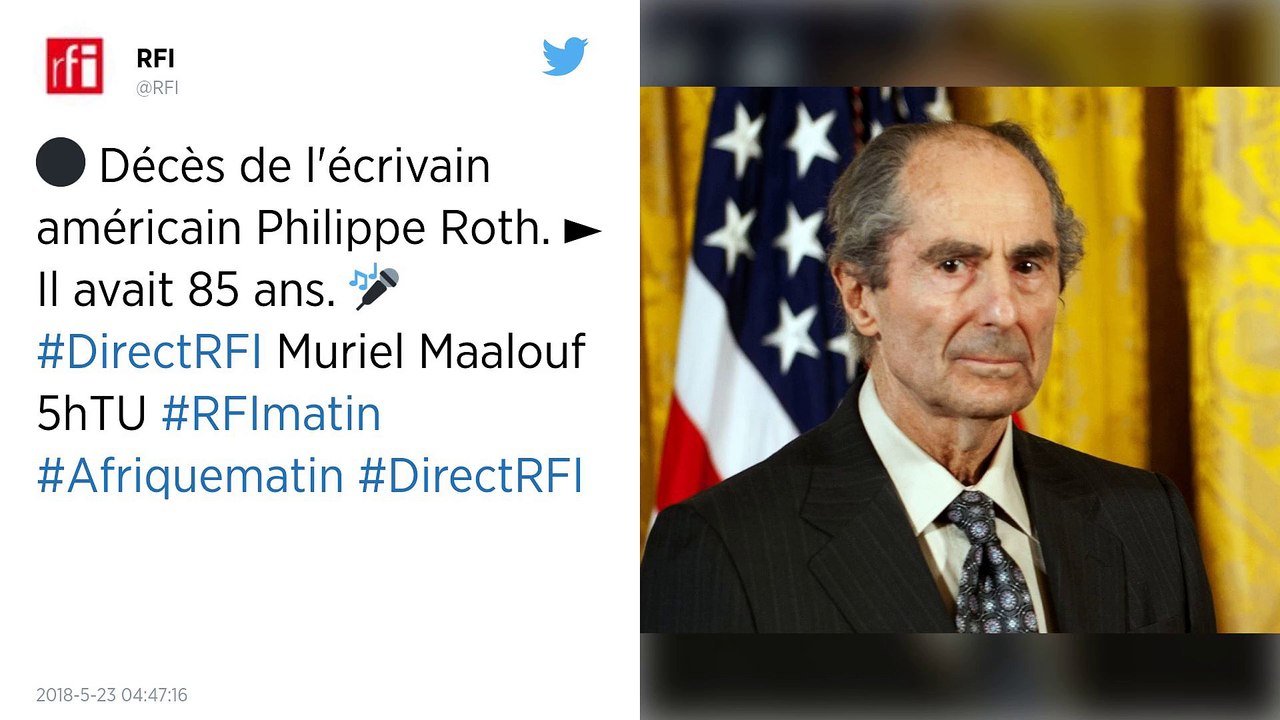 Philip Roth, écrivain majeur de la littérature américaine, est mort à 85 ans.