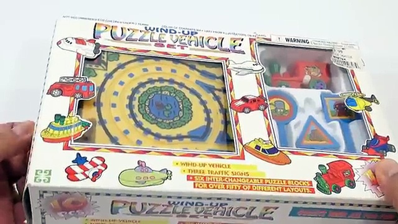 Wind-Up Puzzle Vehicle Toy Train Set!