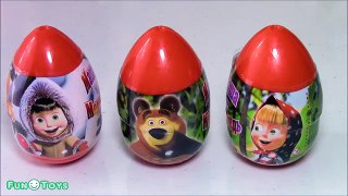 Masha and the Bear Маша и Медведь SURPRISE EGGS! PLAY DOH! UNBOXING OPENING