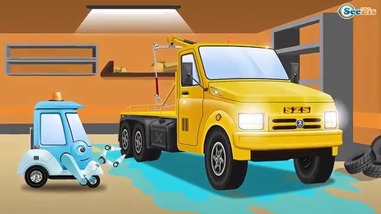 Le Camion benne et La сconstruisent dans la ville - Dessin animé