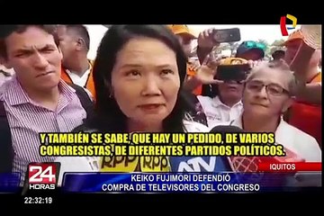 Keiko Fujimori defendió compra de televisores para el Congreso previo al Mundial