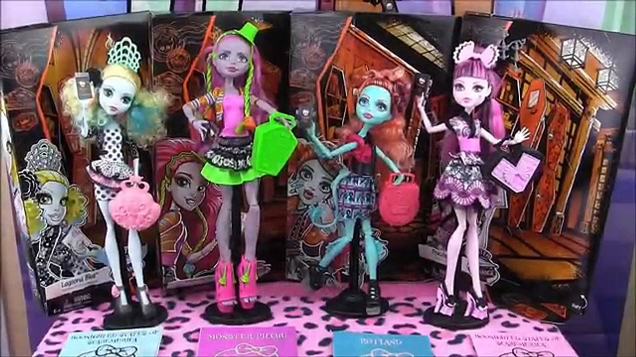 MONSTER HIGH MONSTER EXCHANGE DOLL COLLECTION REVIEW VIDEO!! MARISOL, LORNA, LAGOONA & DRACULAURA