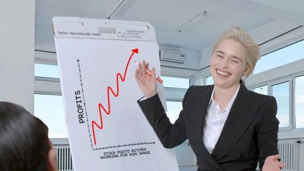 Emilia Clarke Re-Creates Stock Photos