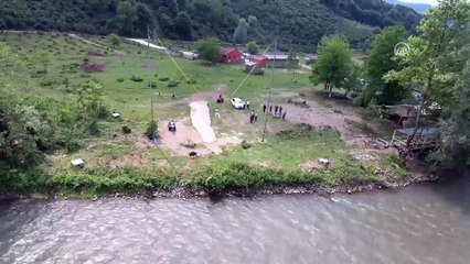 Melen Çayı kıyısında yeni heyecan: 'Bungy catapult' - DÜZCE