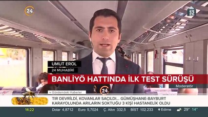 Banliyö hattında ilk test sürüşü