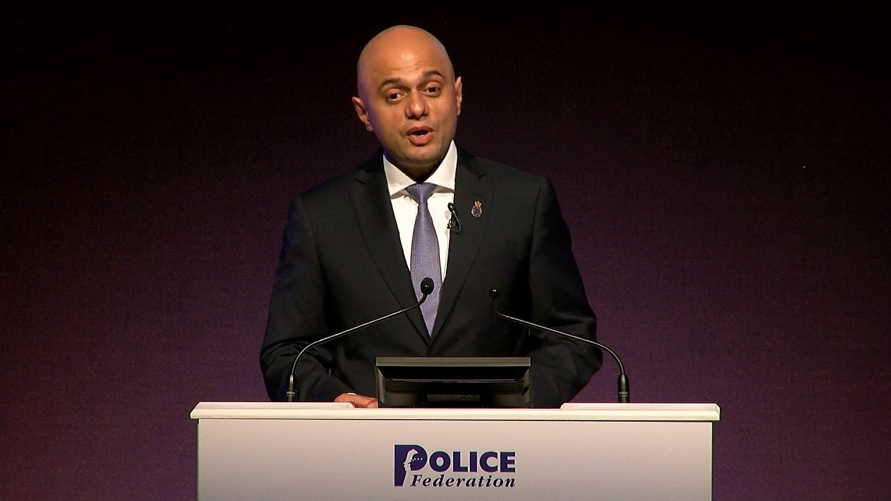 Home Secretary Sajid Javid offers olive branch to police