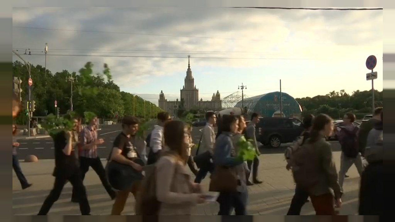 Moskauer Studenten gegen WM-Fanzone