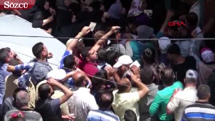 Kilis’te 50 TL’lik gıda yardımı izdihamı