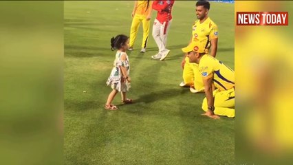 CSKvsKXIP MS Dhoni Playing With Ziva Dhoni In Ground After Defeating KXIP Best Moments of IPL
