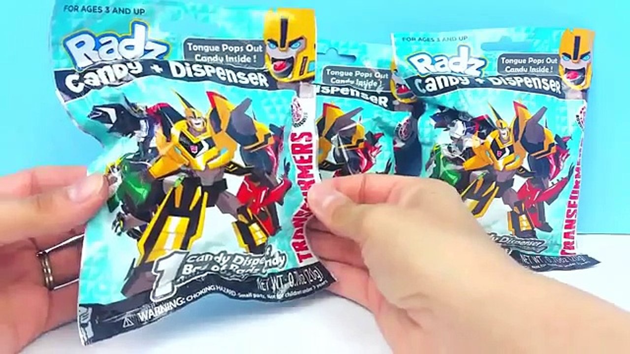 Transformers Rescue Bots Optimus Prime Radz Candy Dispensers Toy Videos for Children