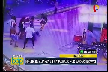 Iquitos: joven recibe brutal ataque por parte de barras bravas