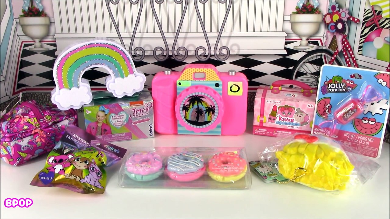 Claire's HAUL! Rainbow Cosmetic Kit! JoJo Siwa Squishies! DONUT Lip Gloss! Shimmer Makeup! FUN