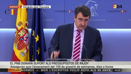 Aitor Esteban justifica el sí al pressupost de Rajoy