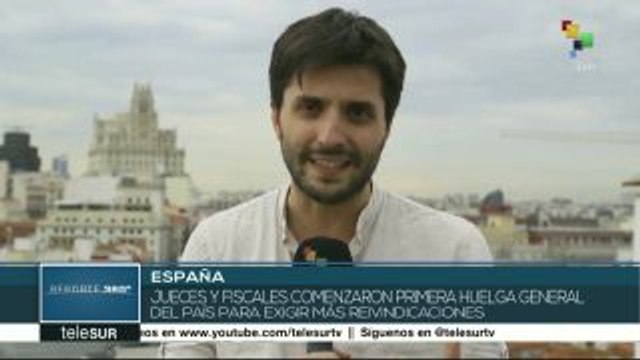 España: jueces y fiscales comenzaron primera huelga general